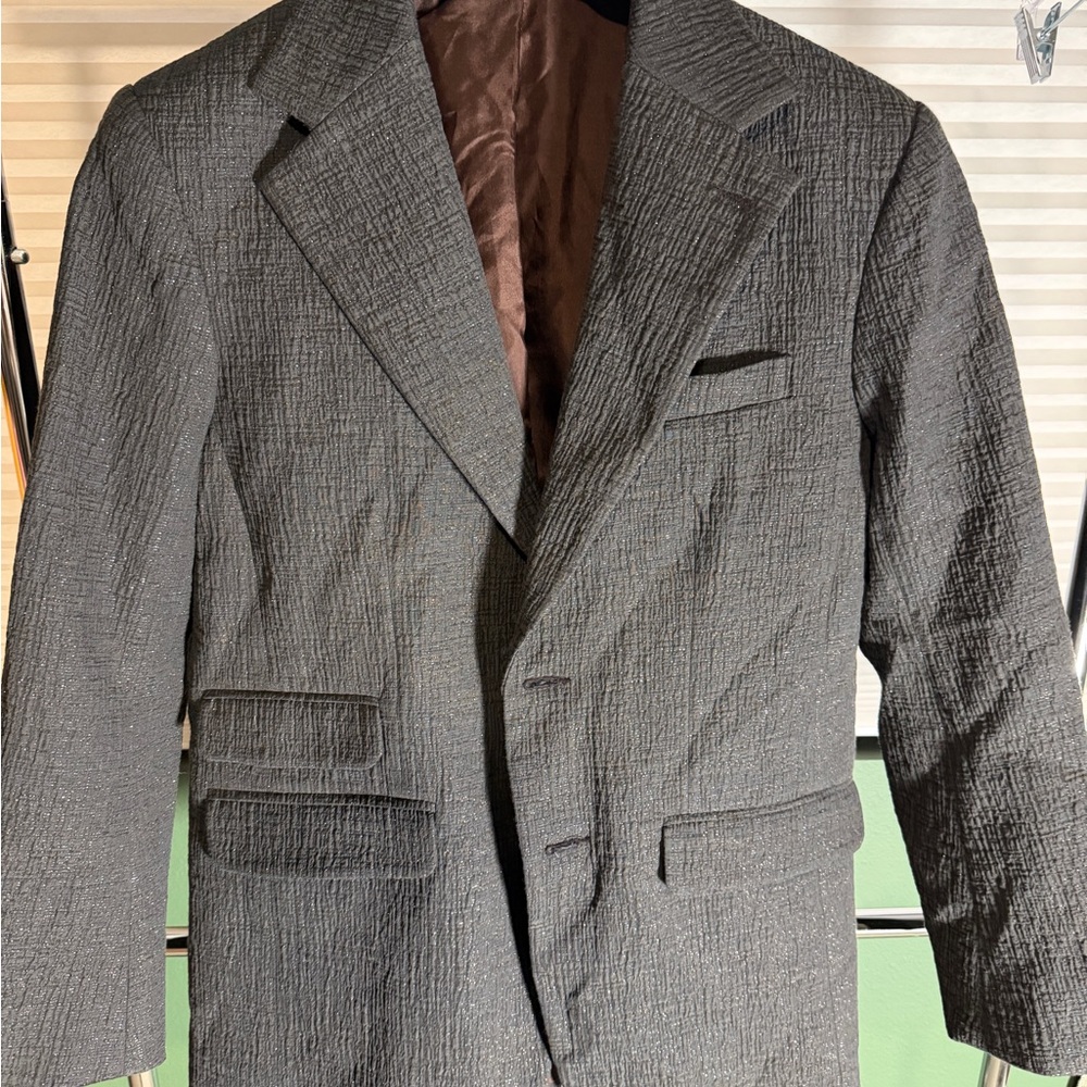 Mr Turk Gray maroon metallic Men's Blazer